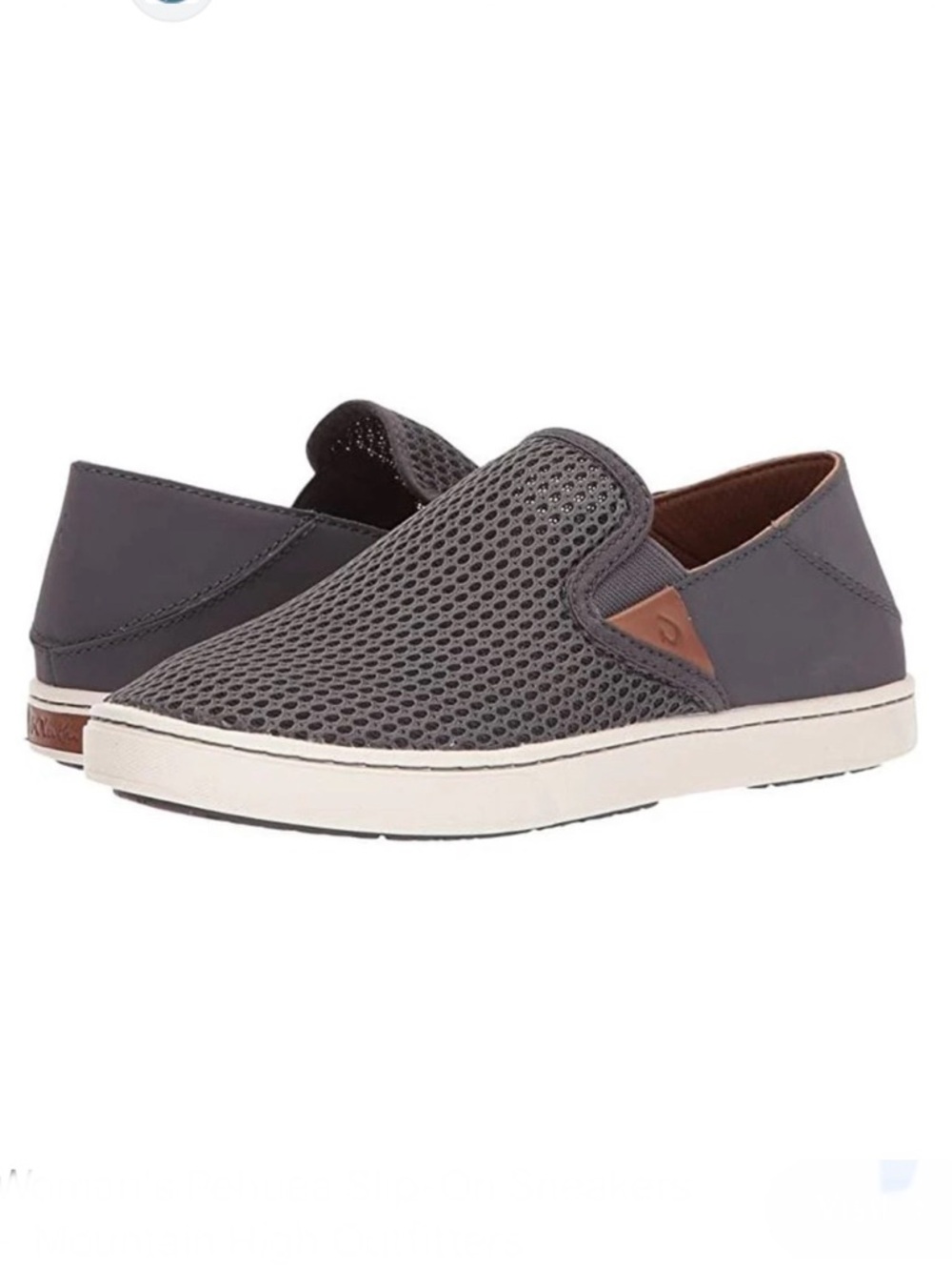 Olukai Pehuea Slip-On Sneakers in Pavement, Women’s 7